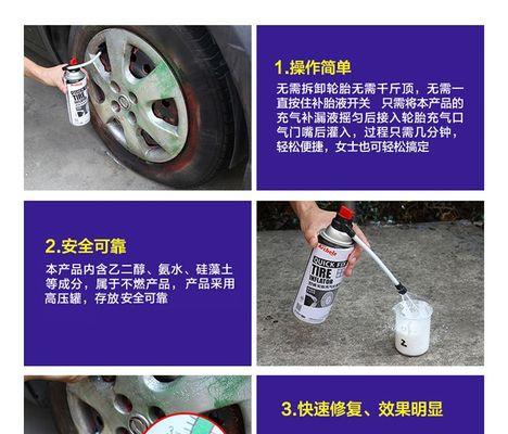 轮胎充气补胎液的使用效果及注意事项（解析轮胎充气补胎液的实用性与适用性）-第3张图片-好赞用车